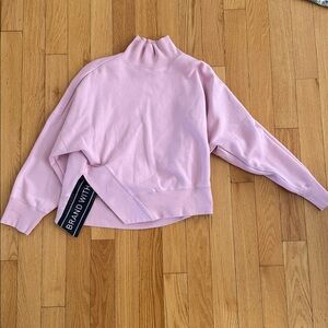 Adidas Pink High-Neck Sweatshirt
